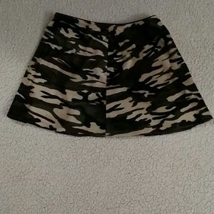 Camo Microfiber Mini Skirt